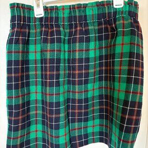 Women's J.Crew Green Tartan Wool Mini Skirt – Size 0